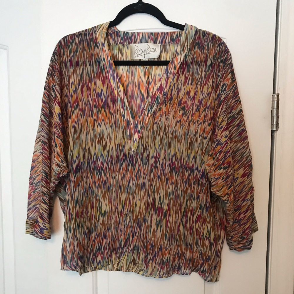 Sheer multicolor oversized top by Rory Beca
